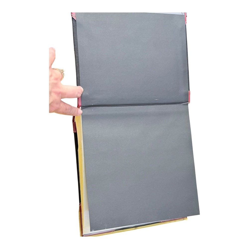 Photo Album Black Burgundy Faux Leather 300 Capacity 4x6 Acid Free - Picture 5 of 9